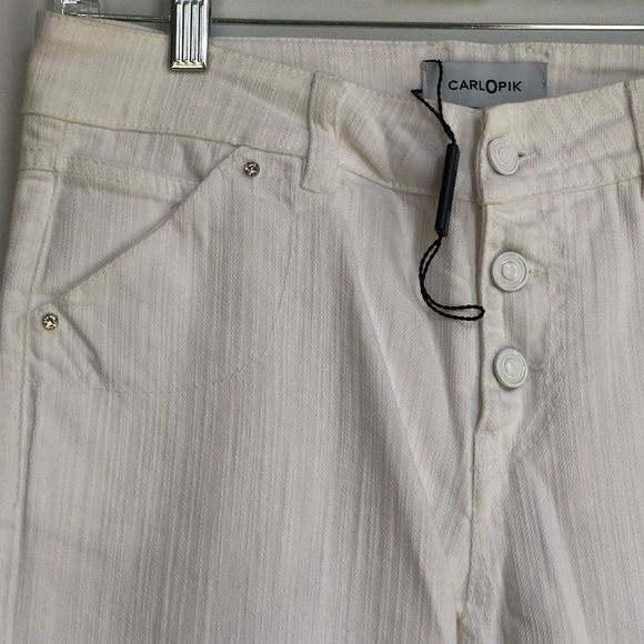 CarlOpik white jeans NWOT - Picture 4 of 8